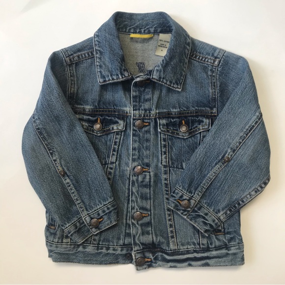 Vintage Oshkosh Distressed Jean Jacket, Size 4. - Picture 1 of 5